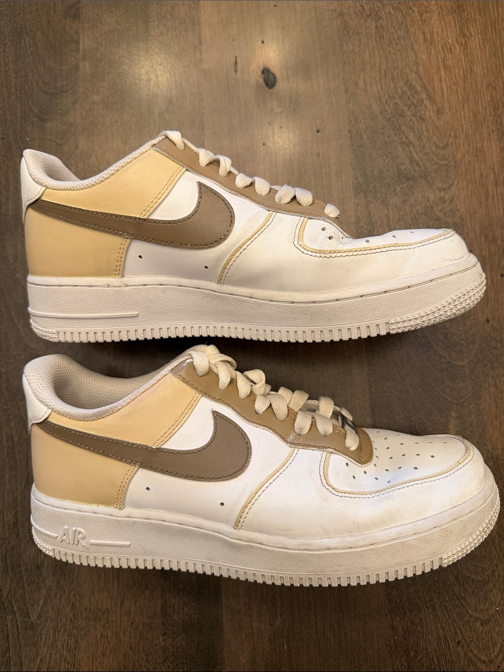Custom Nike Air Force 1 Low Neutral Beige Tan Mocha Women’s Size 9 EUC